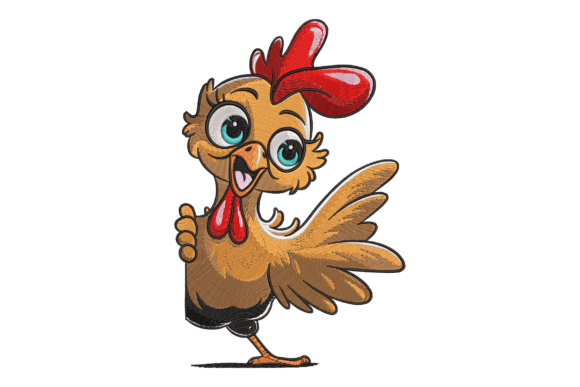 Adorable Cartoon Chicken Embroidery Review