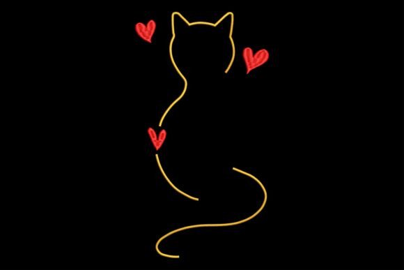Cat Heart Outline Embroidery Review