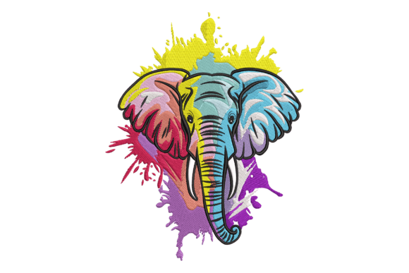 Color Splash Elephant Embroidery Review