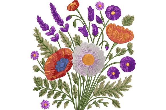 Colorful Wildflower Bouquet Embroidery Review