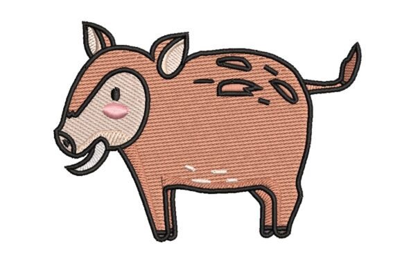 Cute Wild Boar Embroidery Review