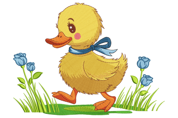 Duckling with Blue Bow Embroidery Review