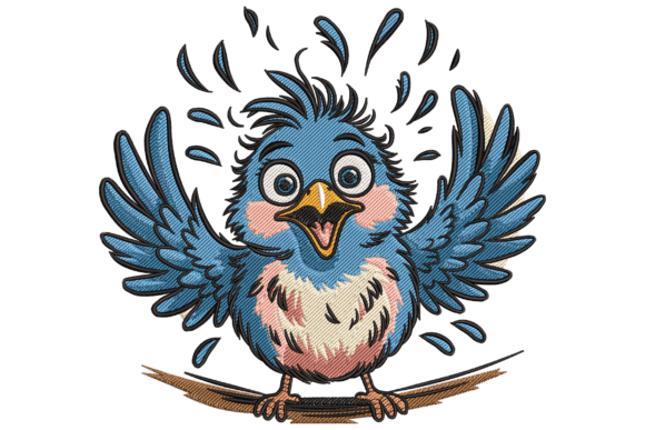 Excited Bluebird Embroidery Review