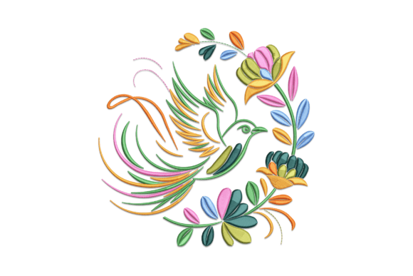 Folk Art Bird Embroidery Design Review