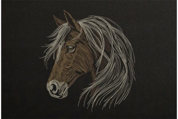 Horse Head Realistic Animal Portrait