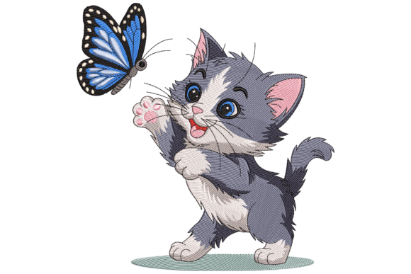 Kitten with Butterfly Embroidery Review