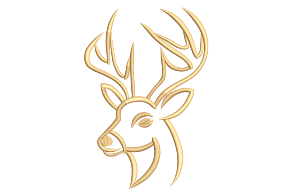 Majestic Deer Head – Minimalist Wildlif