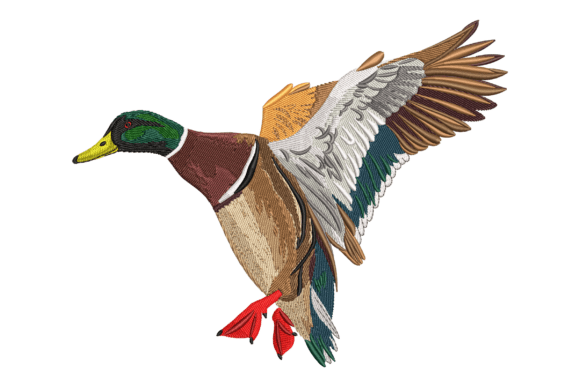 Majestic Flying Mallard Duck Embroidery Review
