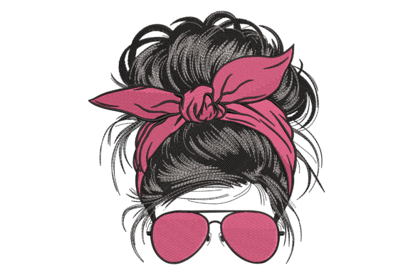 Messy Bun Bandana Girl Embroidery Review