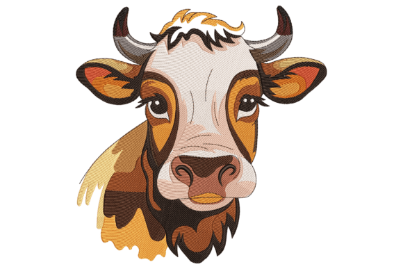 Realistic Cow Head Embroidery Review