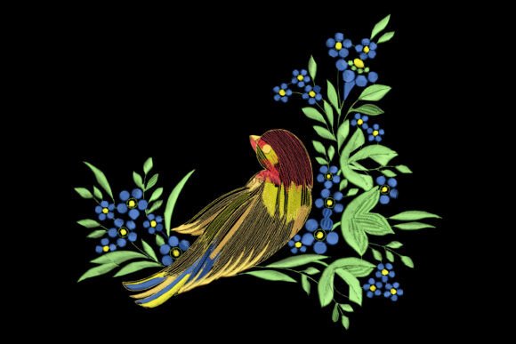 Songbird in Blueberry Garden Embroidery Review